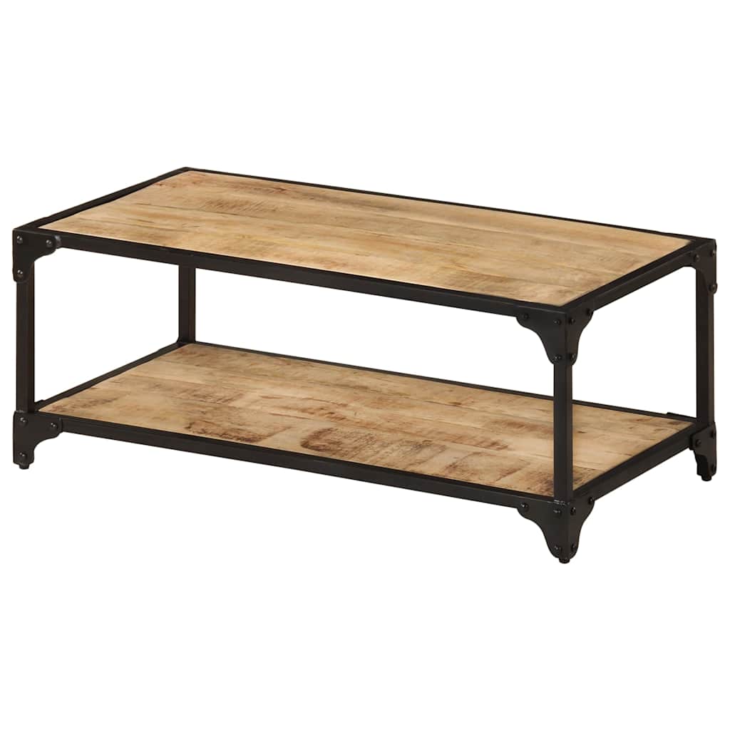 Vidaxl salontafel 90x45x35 cm massief ruw mangohout