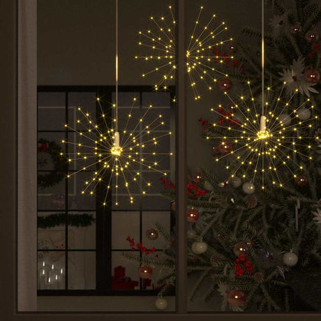 Vidaxl kerstverlichting vuurwerk 10 st 1400 led's buiten 20 cm warmwit