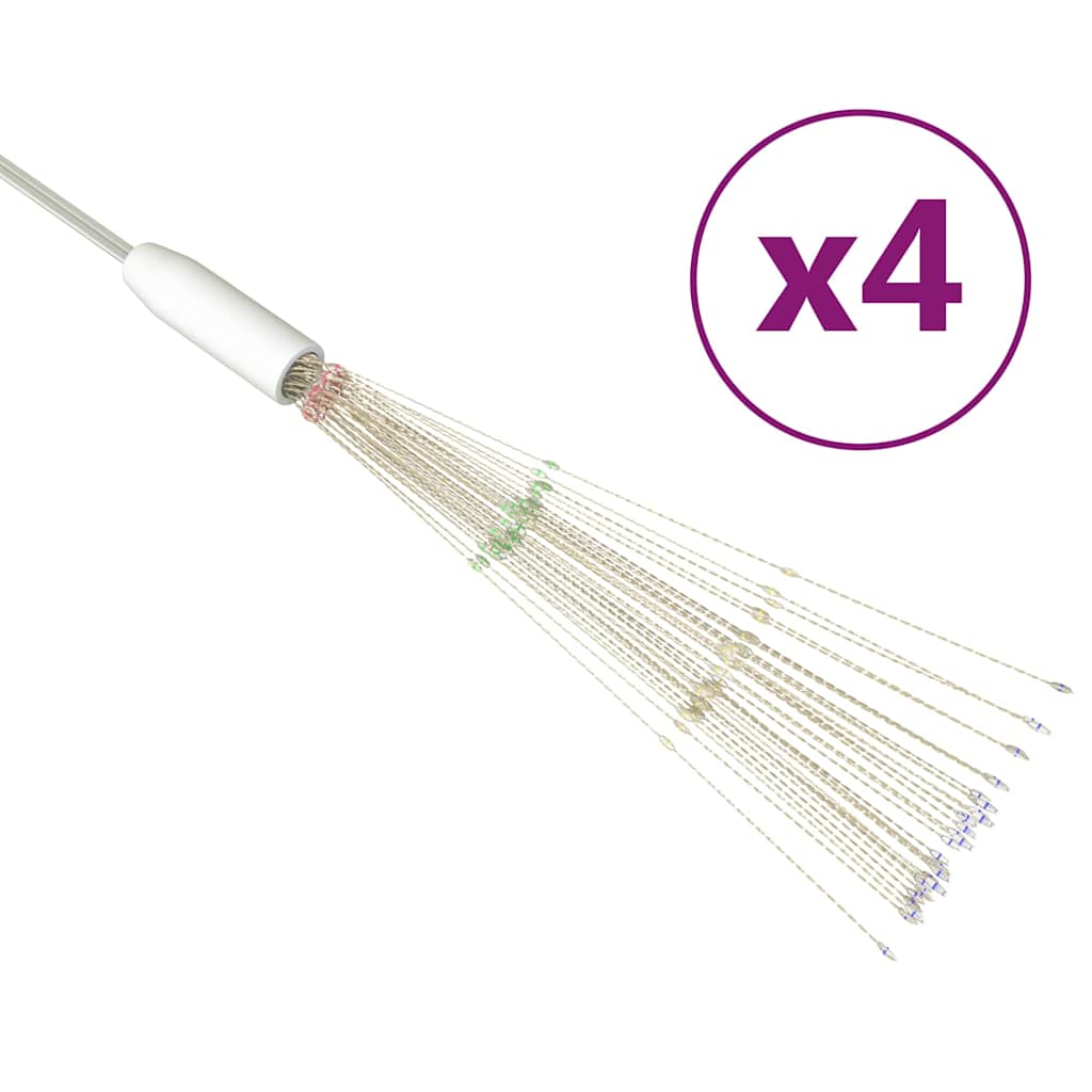 Vidaxl 4 st kerstverlichting vuurwerk 560 led's 20 cm meerkleurig