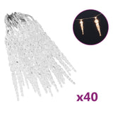 Vidaxl Weihnachtsbeleuchtung ijspegel mit 40 LEDs Acryl warm warm weiß