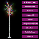 Vidaxl Christmas Tree Willow 200 mehrschwerte LEDs innerhalb und außerhalb von 2,2 m