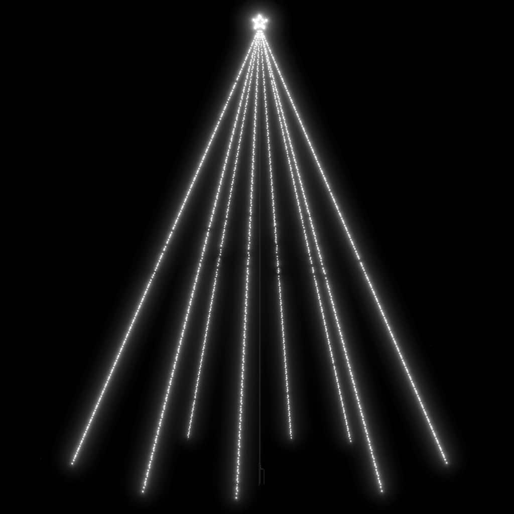 Vidaxl -LED -Weihnachtsbaum in 1300 LEDs kalt weiß 8 m