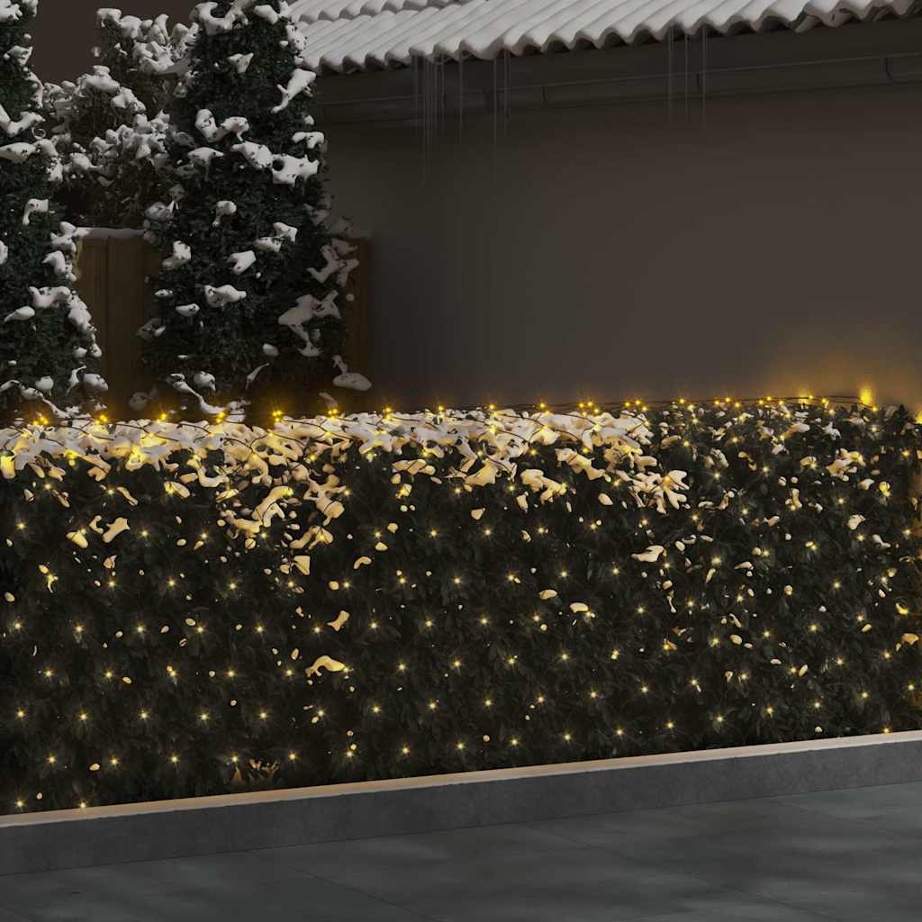 Vidaxl Weihnachtsnetzwerk beleuchtet 204 LEDs innerhalb und außerhalb von 3x2 M warmem Weiß