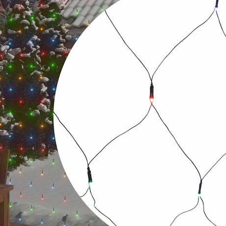 VIDAXL Weihnachtsknetzbeleuchtung 306 LEDs im Inneren 3x3 M -Multi -Colored