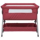 Vidaxl babybox met matras linnen rood