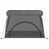 Vidaxl Babybox mit Matratze Leinen dunkelgrau