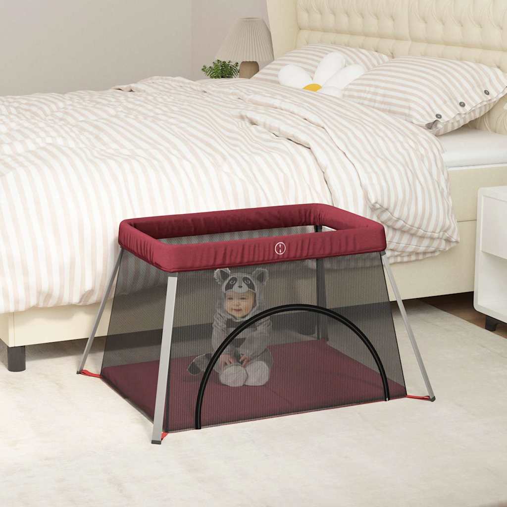 Vidaxl Babybox mit Matratze Leinenrot