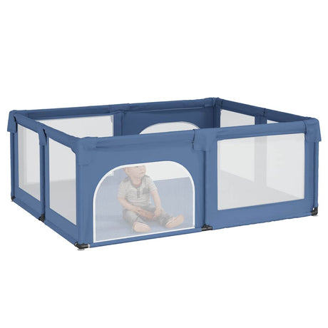 Vidaxl Babybox mit 2 Türen Oxford Stoff hellblau