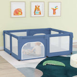 Vidaxl Babybox mit 2 Türen Oxford Stoff hellblau