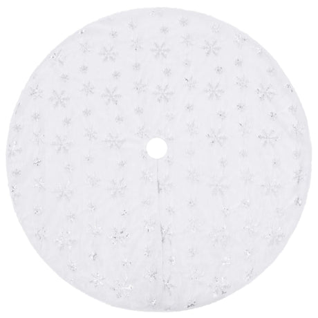 Vidaxl Weihnachtsbaumrock Luxus 90 cm Kunstfahrzeug Weiß weiß