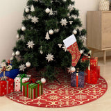 Vidaxl Weihnachtsbaumrock Luxus mit Sock 90 cm Stoff rot