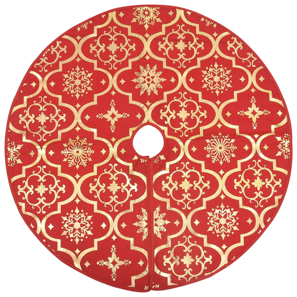Vidaxl Weihnachtsbaumrock Luxus mit Socke 122 cm Stoff rot