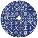 Vidaxl Weihnachtsbaumrock Luxus mit Sock 90 cm Stoff Blau
