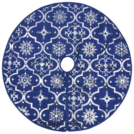 Vidaxl Weihnachtsbaumrock Luxus mit Sock 90 cm Stoff Blau