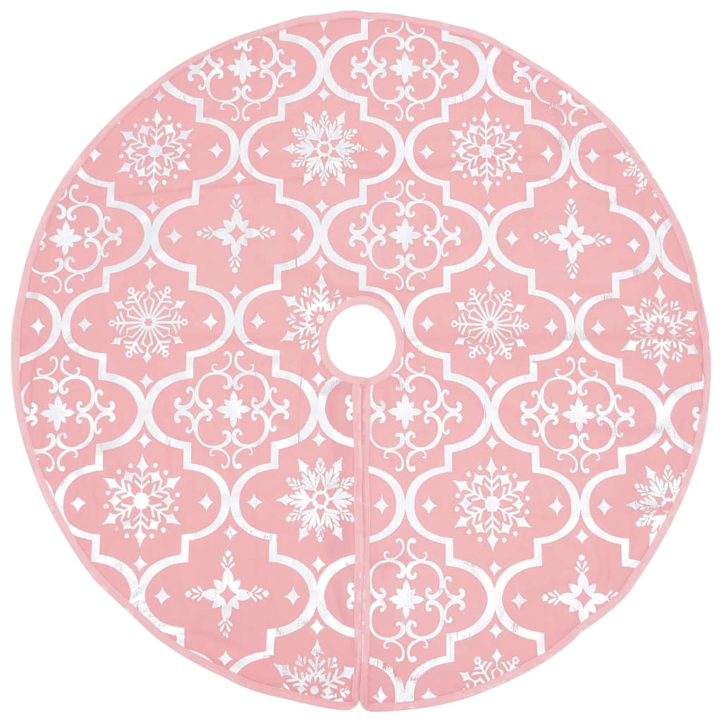 Vidaxl Weihnachtsbaumrock Luxus mit Sock 90 cm Stoff rosa