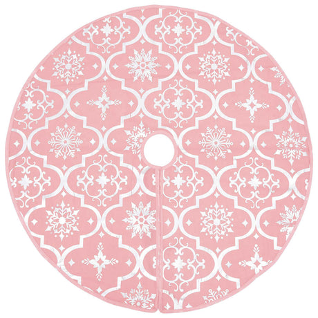 Vidaxl Weihnachtsbaumrock Luxus mit Sock 150 cm Stoff rosa