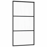 Vidaxl Schiebetür 102x205 cm ESG -Glas und Aluminiumschwarz
