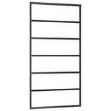 Vidaxl Schiebetür 102x205 cm ESG -Glas und Aluminiumschwarz