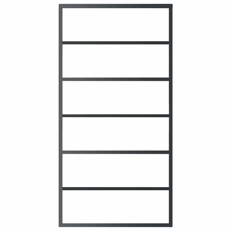 Vidaxl Schiebetür 102x205 cm ESG -Glas und Aluminiumschwarz