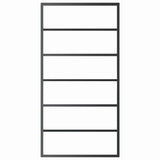 Vidaxl Schiebetür 102x205 cm ESG -Glas und Aluminiumschwarz