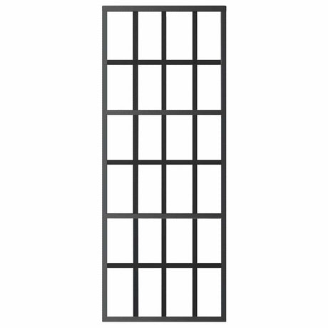 Vidaxl Schiebetür 76x205 cm ESG -Glas und Aluminiumschwarz