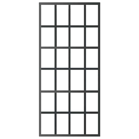 Vidaxl Schiebetür 90x205 cm ESG -Glas und Aluminiumschwarz