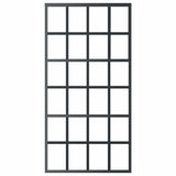 Vidaxl Schiebetür 102x205 cm ESG -Glas und Aluminiumschwarz