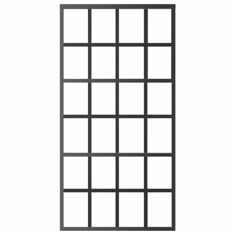Vidaxl Schiebetür 102x205 cm ESG -Glas und Aluminiumschwarz