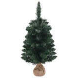 Vidaxl Kunstkerstboom mit Beleuchtung und Standard 90 cm PVC Green