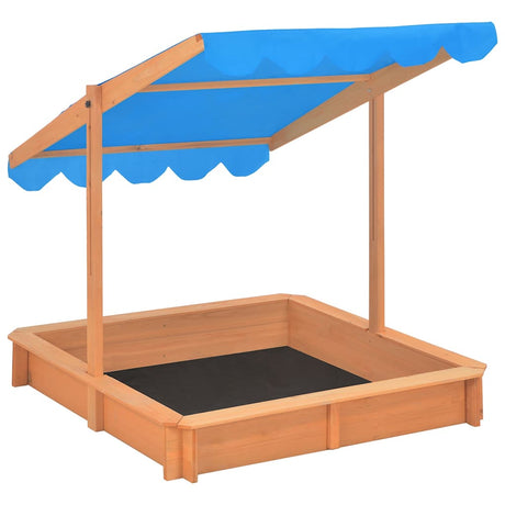 Vidaxl Sandbox mit einstellbarem Dach 115x115x115 cm Pinehout