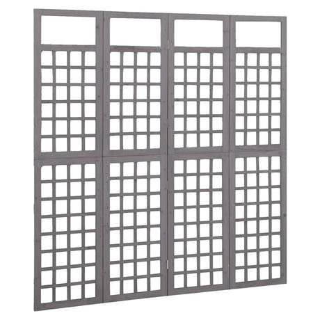 Vidaxl kamerscherm trellis met 4 panelen161x180 cm vurenhout grijs