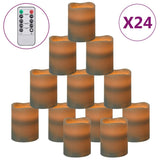 Vidaxl -LED -Kerzen 24 St flameless mit warmer weißer Fernbedienung