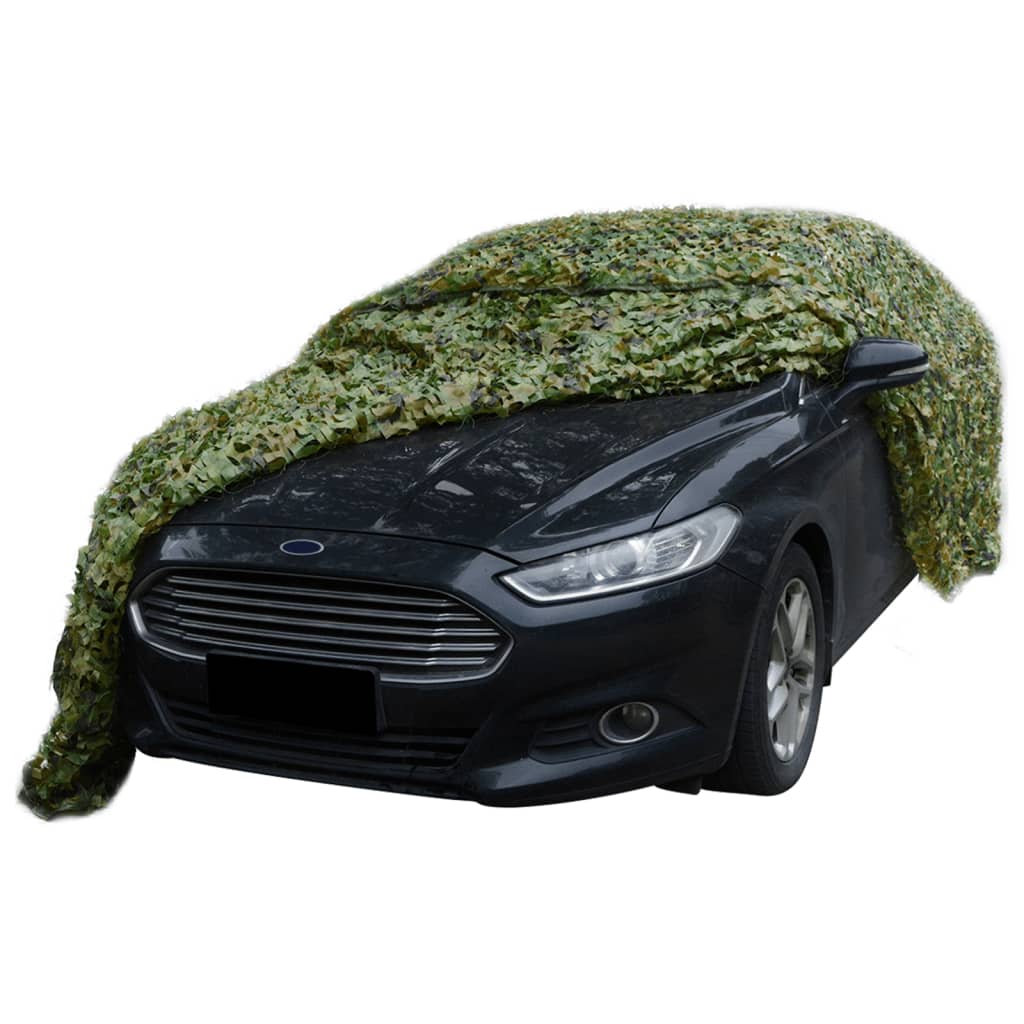 Vidaxl Camoufagenet mit Aufbewahrungstasche 2x7 m grün
