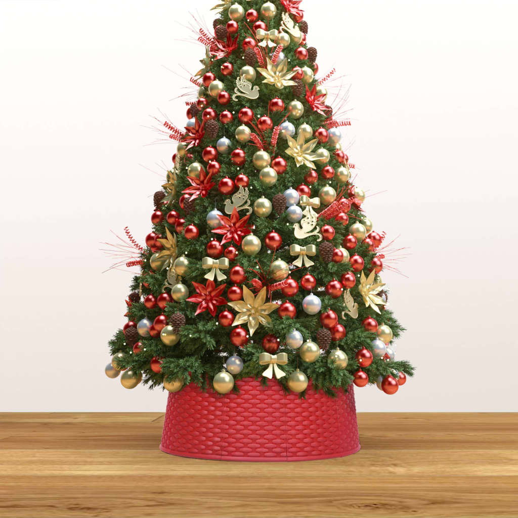 Vidaxl Weihnachtsbaumrock Ø65x19,5 cm rot