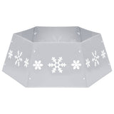 Vidaxl Weihnachtsbaumrock Ø68x25 cm Silber und Weiß