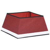 Vidaxl Weihnachtsbaumrock 48x48x25 cm rot und weiß