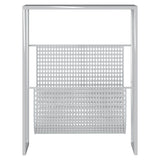 Vidaxl tijdschriftenrek 35x15x45 cm staal zilverkleurig