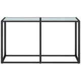Vidaxl wandtafel 140x35x75,5 cm gehard glas witmarmerkleurig