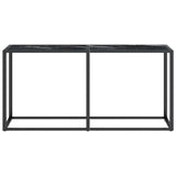 Vidaxl wandtafel 160x35x75,5 cm gehard glas zwartmarmerkleurig