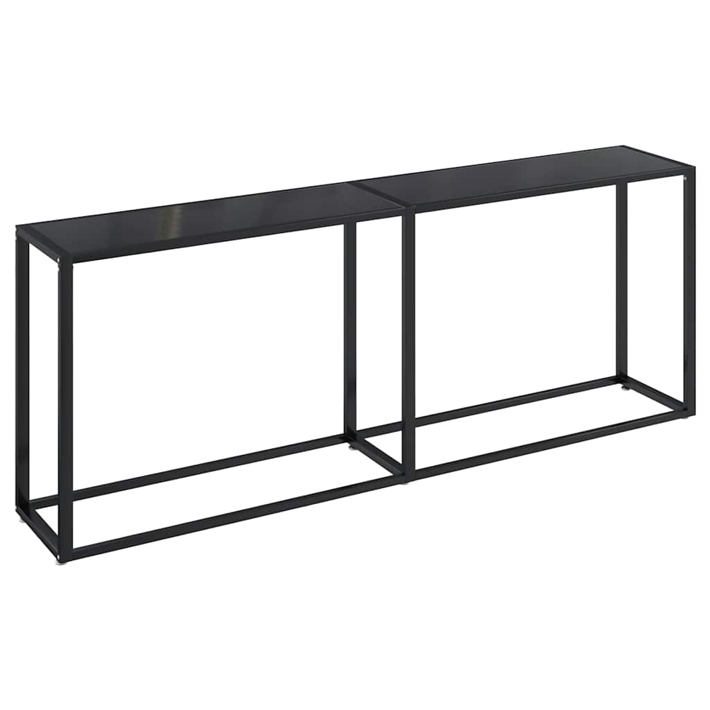 Vidaxl wandtafel 200x35x75,5 cm gehard glas zwart
