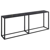 Vidaxl wandtafel 200x35x75,5 cm gehard glas zwart