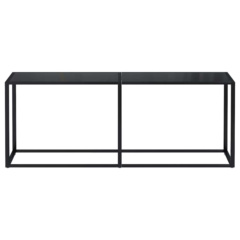 Vidaxl wandtafel 200x35x75,5 cm gehard glas zwart