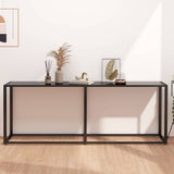 Vidaxl wandtafel 200x35x75,5 cm gehard glas zwart