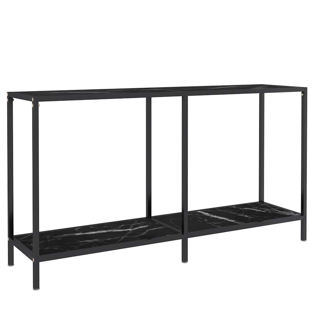 Vidaxl wandtafel 140x35x75,5 cm gehard glas zwart