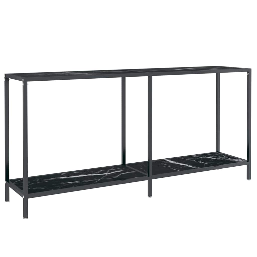 Vidaxl wandtafel 160x35x75,5 cm gehard glas zwart