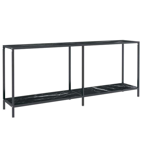 Vidaxl wandtafel 180x35x75,5 cm gehard glas zwart