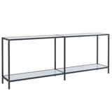 Vidaxl wandtafel 200x35x75,5 cm gehard glas wit