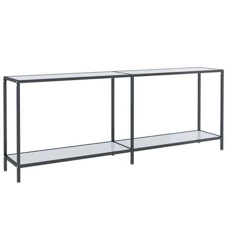 Vidaxl wandtafel 200x35x75,5 cm gehard glas wit