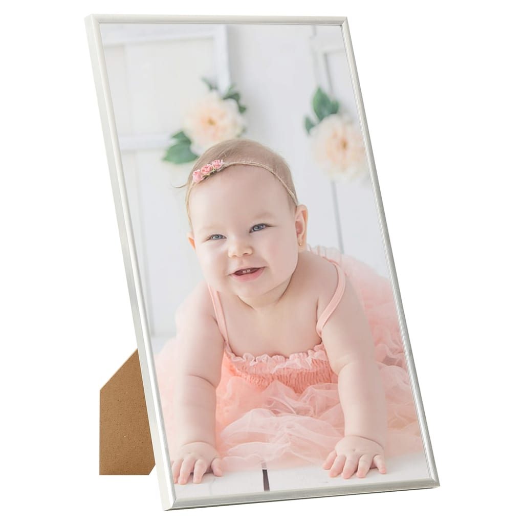 Vidaxl -Fotorahmen 3 PCs für Tabelle 10x15 cm MDF Silberfarbe
