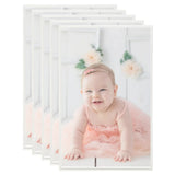 VIDAXL -Fotorahmen 5 PCs für Tabelle 10x15cm MDF Silberfarbe